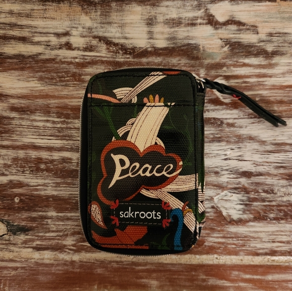 Sakroots Coated Canvas Peace 🕊 Zip Around Wallet - Picture 8 of 8